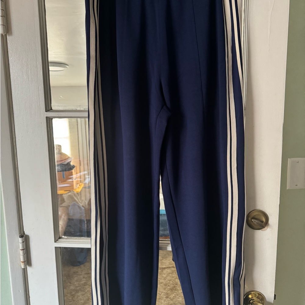 Torrid Navy Track Pants with White Accents and Marching Top